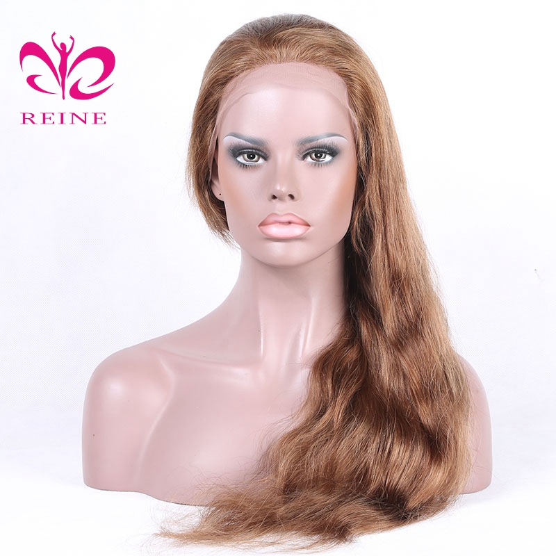 REINE best price double human hair 27# lace front wig,Raw human hair lace frontal wig ,100% fashion wig human hair lace front