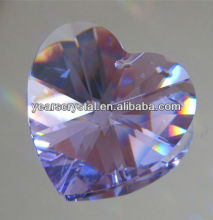 Years Crystal Amethyst Heart, Signed, 40mm(R-2059