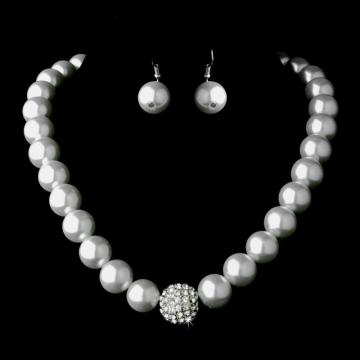 Faux White Baroque Pearl Necklace Costume Jewelry Sets
