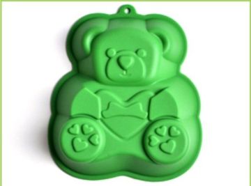 Customized Silicone Kitchenware Cake Molds , Nontoxic Silicone Bear Mold