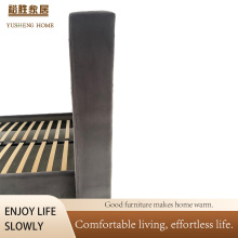 Comfortable Upholstered Bed with Soft Headboard Design