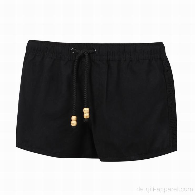 Kurze Badebekleidung schwarze Boardshorts Badehose für Frauen