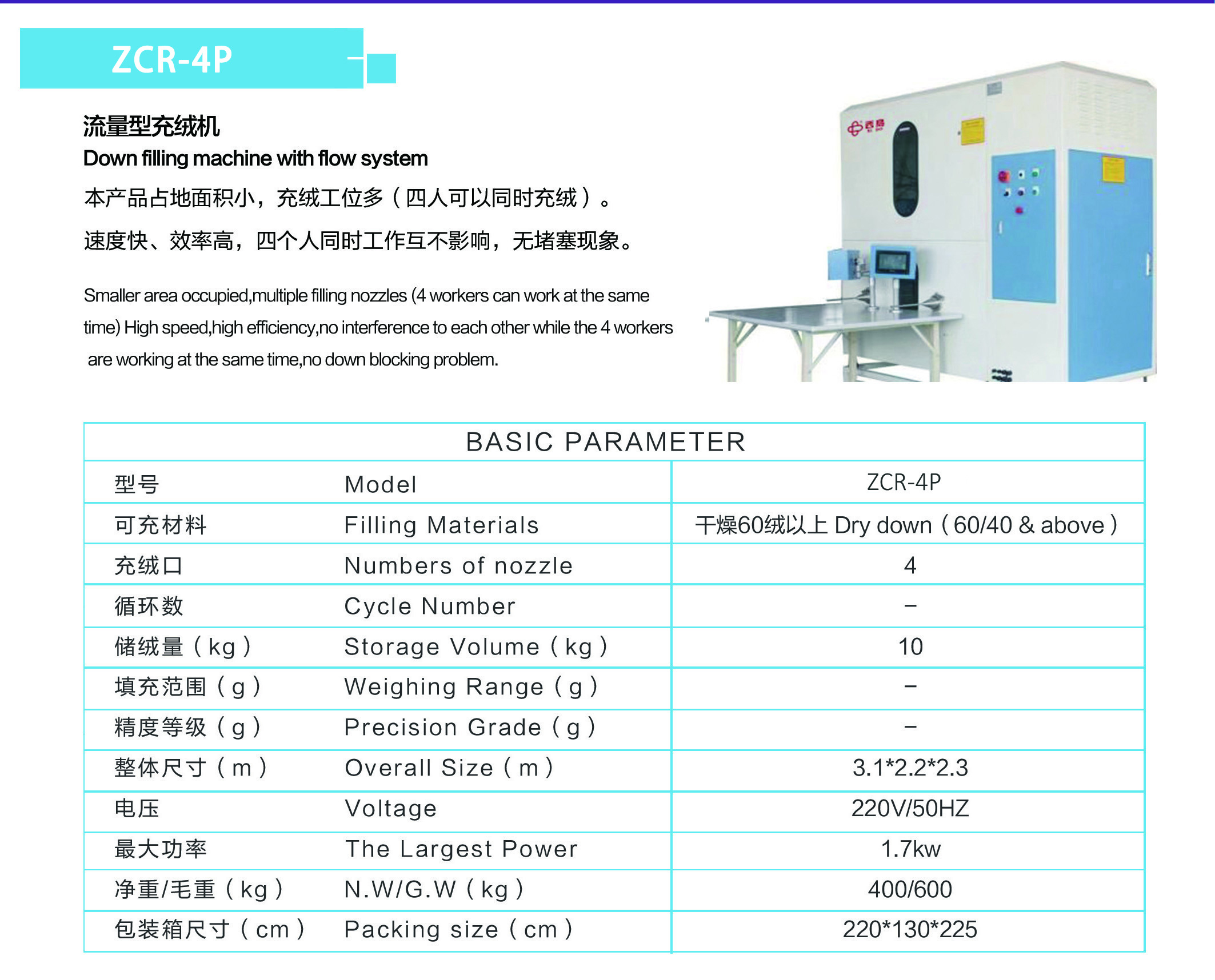 Automatic Feather Goose Down Jacket Filling Machine Intelligent Touch Screen Operation Expert Installation and Training