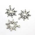 Wholesale Alloy Sunlight Charms Metallic Sunshine Pendants Ornament Accessories Earring Necklace Jewelry Findings