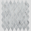 Glass Marble Alike Mosaic White Decor Tiles