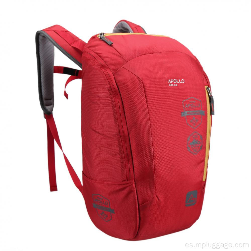 Mochila roja mochila engranaje de caminata bolsita