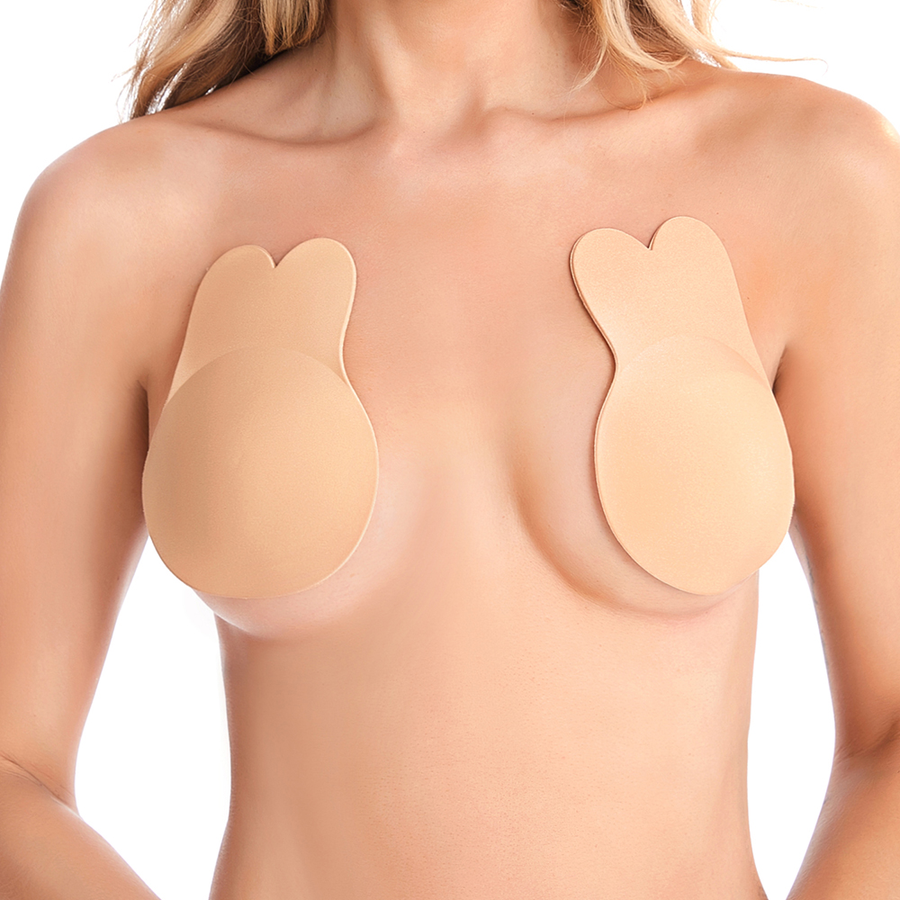 Couvre-tétons en silicone Soutien-gorge invisible avec bande de poitrine