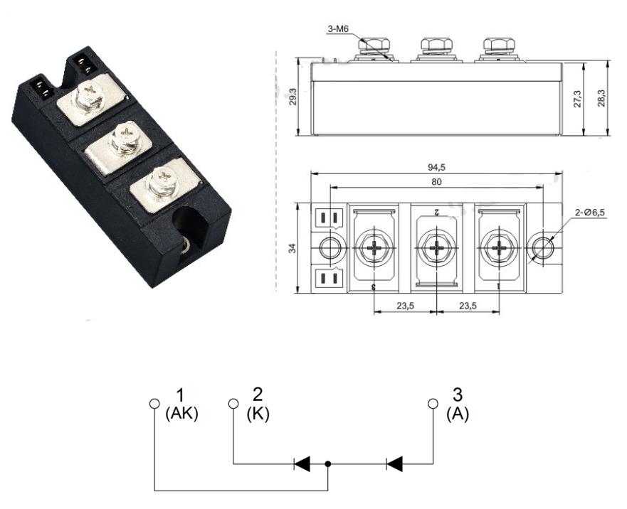 High Reliability DD171N18K 1800V Rectifier Diode Modules