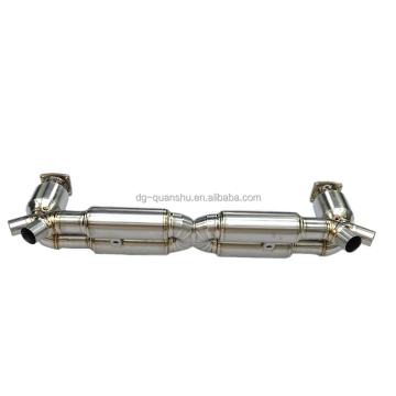 Titanium Exhaust System with Catalytic Converter for Porsche 911 Turbo 991 Turbo