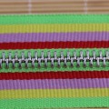Metal zipper with rainbow edge for clothing