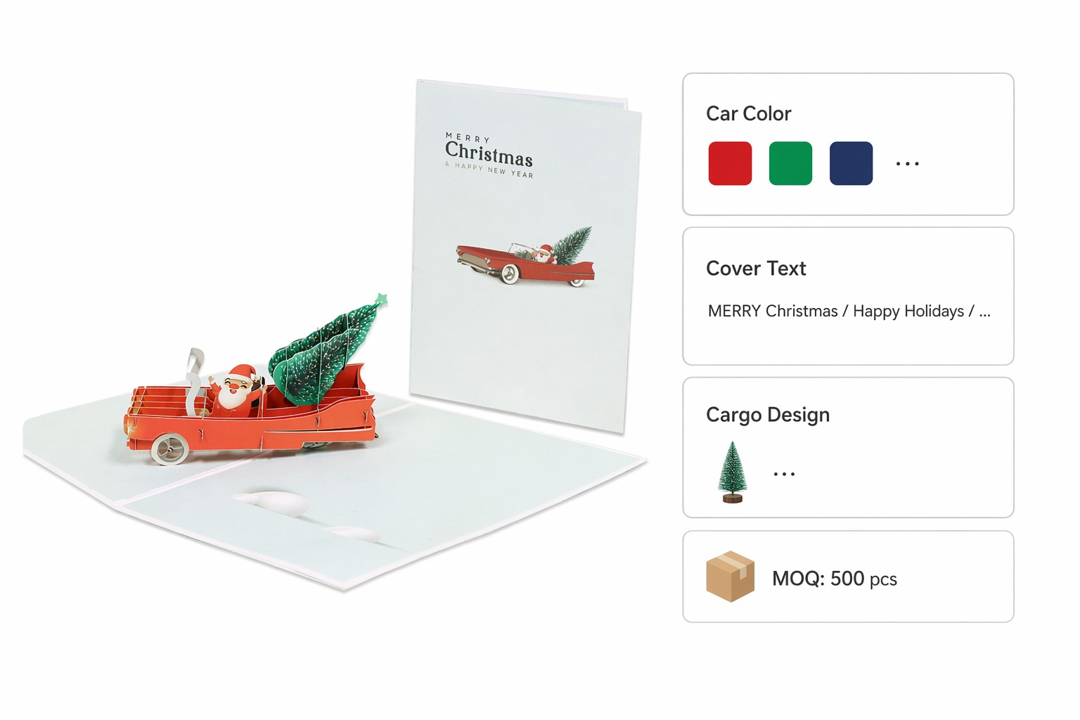 klasyczne opcje dostosowywania samochodu Świętego Mikołaja classic santa car-customization options