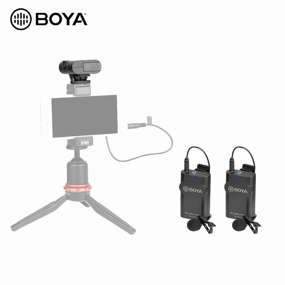 BOYA BY-WM4 PRO-K2 Wireless Microphone Compatible with Smartphones DSLR Cameras Camcorders