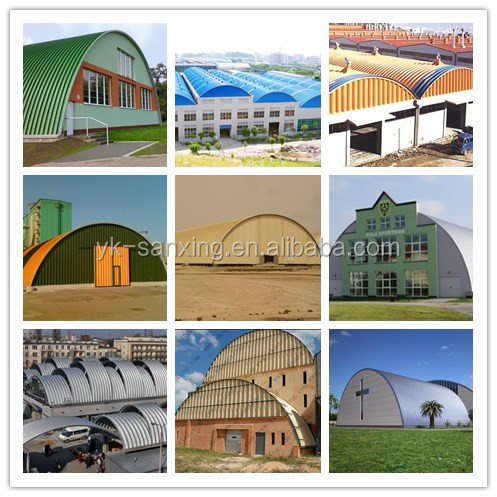 k q span roof tile making machine SX-ABM-1000-610 electric curved roof zinc-coating steel storage building machinery