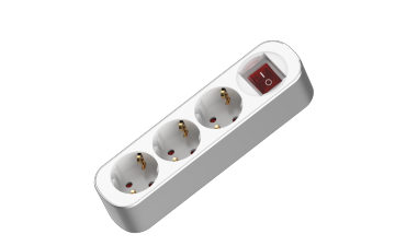 Germany 3-socket power strip
