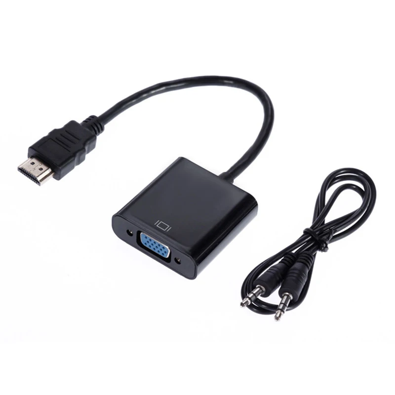 1080P Digital HDMI to VGA Line Adapter Male to Famale Converter for PC Laptop Tablet