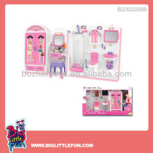 Plastic mini toy doll house furniture bathroom toy