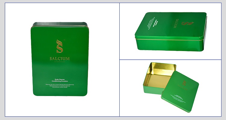 china green tea tin box custom square metal tea can wholesale airtight tea box