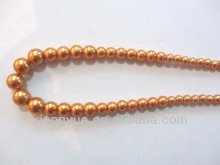 wholesale gold loose round glass baroque pearls