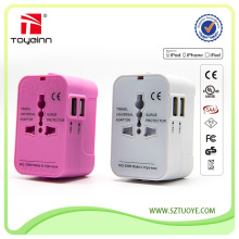 Universal International World Wide Multi Travel Plug Adapter with 2 USB PORT