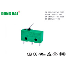 Subminiature Micro Switch Solder terminal ชิ้นส่วนไฟฟ้า