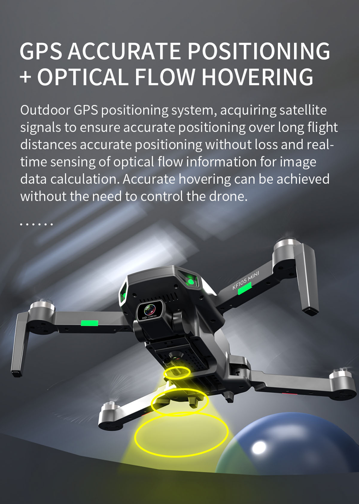 KF105 Drone 4K HD Camera GPS Brushless EIS Anti-Shake Photography Professional Image Transmission Foldable RC Quadcopter