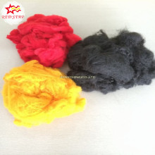 Solid dyed recycled colorful polyester fibre