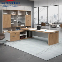 Executive Desk with file cabinet L-shaped Manager desk