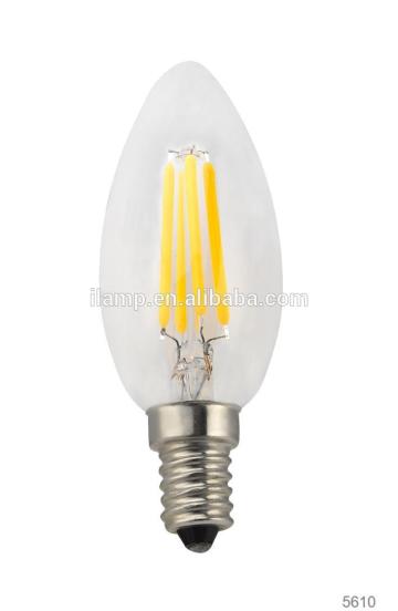ul listed 2w 4w led flame tip bulbs e12 e14 b15 led glass lighting 2700k chandelier bulbs led