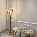 Dekoracyjne drewniane lampy podłogowe LEDER