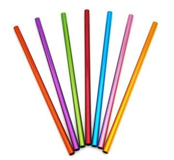 Eco-Friendly Aluminum Drinking Straws Reusable