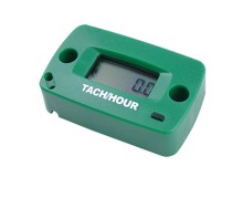 Resettable LCD Digital Inductive Tachometer Hour Meter Green