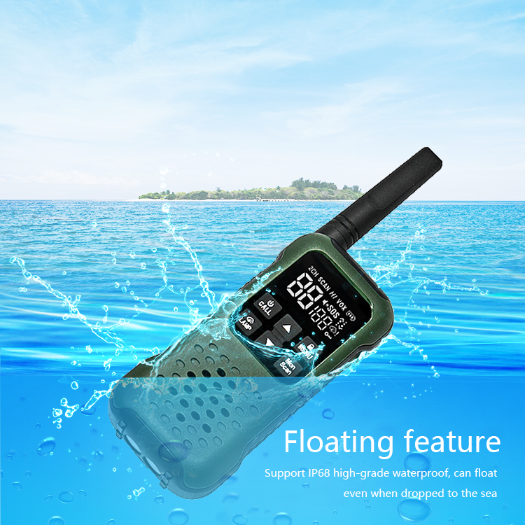 ETMY Portable Waterproof  Free License Walkie Talkie FRS Two Way Radio M10