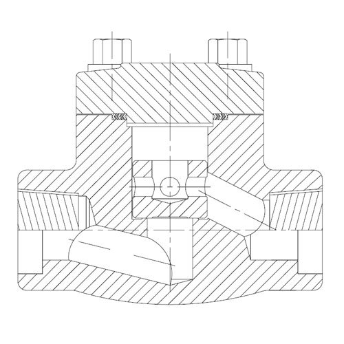 Forgé en acier clapet (SW/filetage fin)