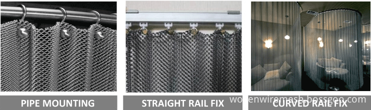 wire mesh curtain fix design