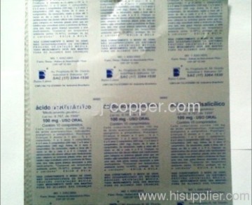 Single Blue Ptp Printed Aluminium Foil?