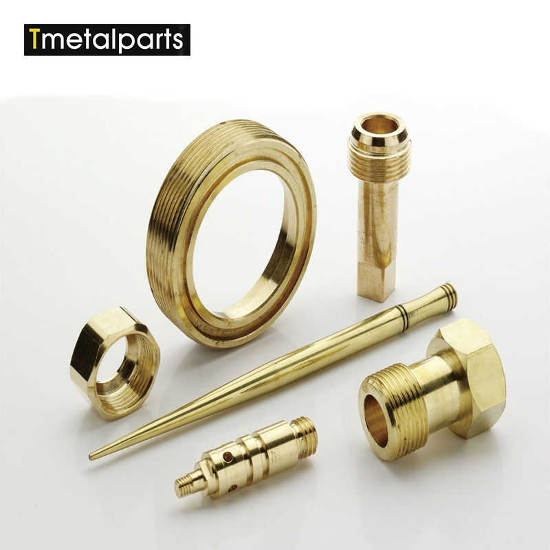 China custom made cnc turning lathe brass fittings nuts bushings small brass parts