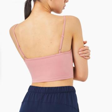 Crop Tank Tops för kvinnor Trådlös Cami-tröja