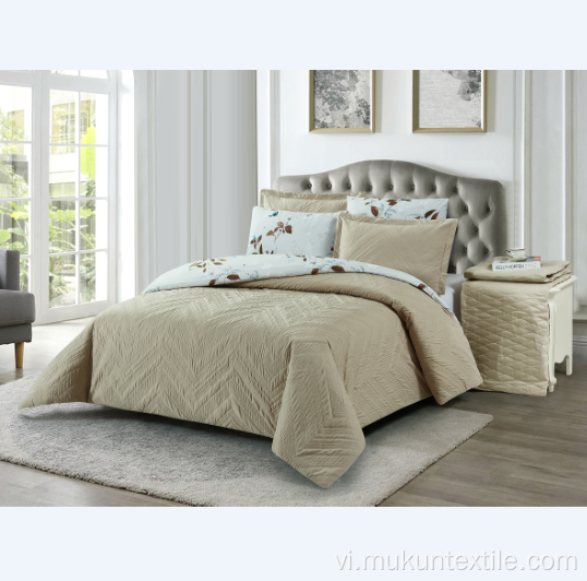 Chải microfiber BedCover Wrinkle Wrinkle / 1800 Đếm