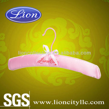 LEC-S5041 colorful hanger satin hanger with bow