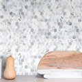 Mozaik mutfak backsplash beyaz altıgen mozaik sanat zanaat