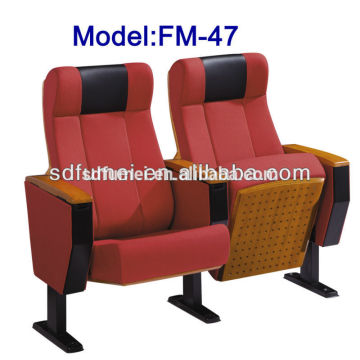 upholstery folding auditorium chair with tablet