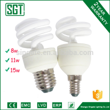 spiral with glass and plastic body low energy light bulbs