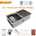 Sus304 Steining Stee Lie Handmade Weekstation Kitchen Shink