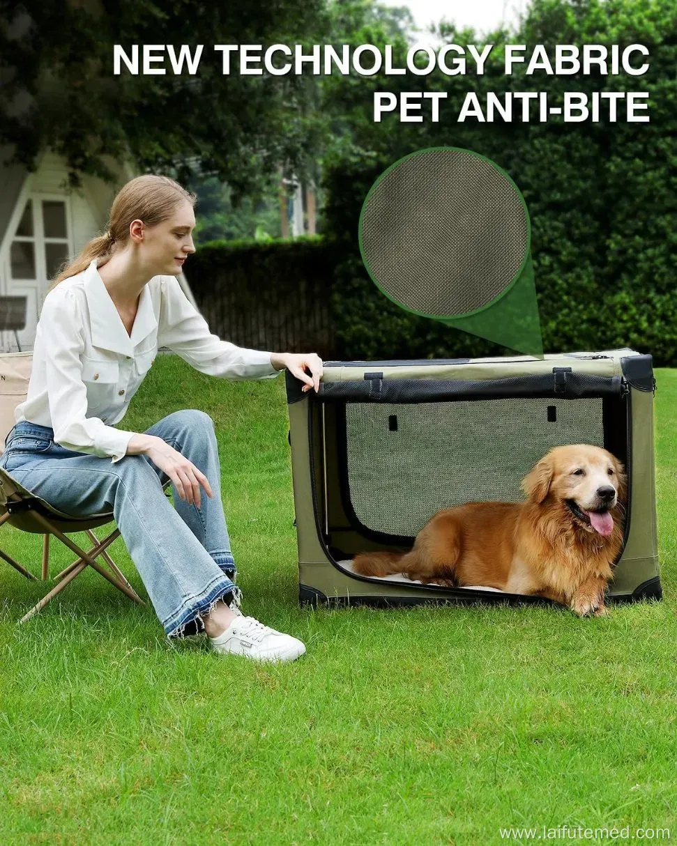 Brighthomey 36 Inch Collapsible Travel Crate for Medium to Large Dogs