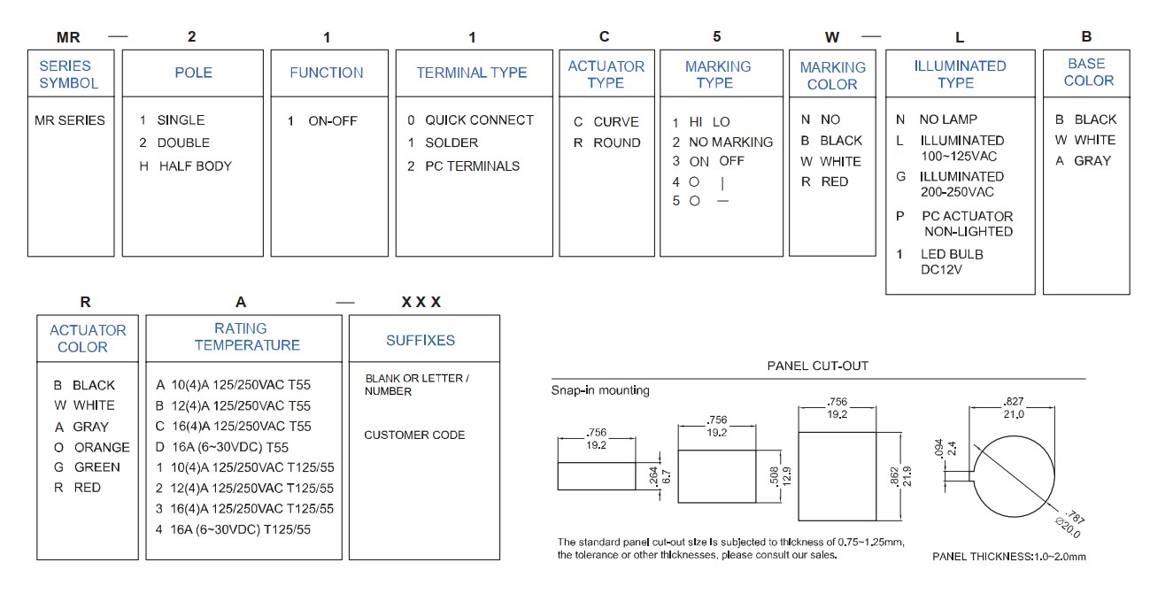 16A IP68 ROCKER SWITCH