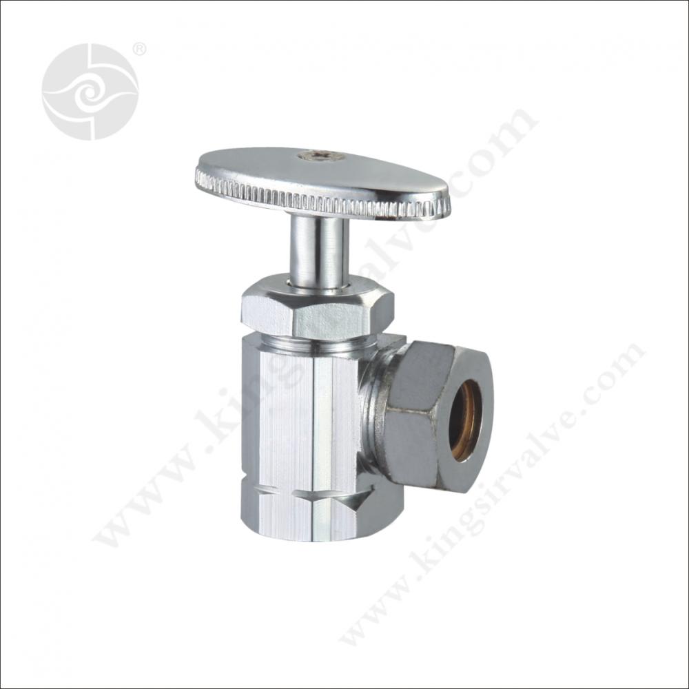 Valve d'angle de placage nickel KS-4050