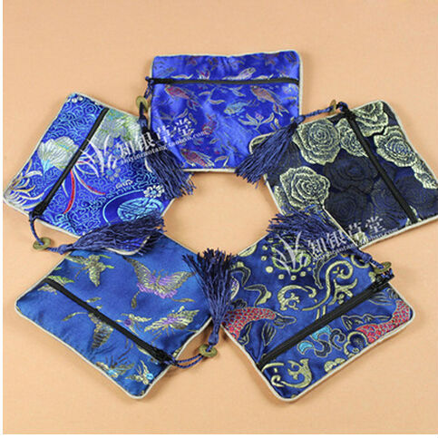 Satin pouch zipper pouch Factory direct gift silk jewelry pouch CH021