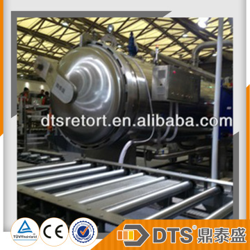 Horizontal continueous sterilization line