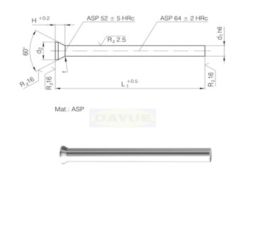 ASP23 material cutting punch DIN9861 standard parts