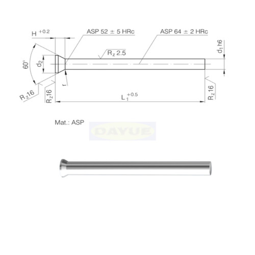 ASP23 punção de corte de material DIN9861 peças padrão